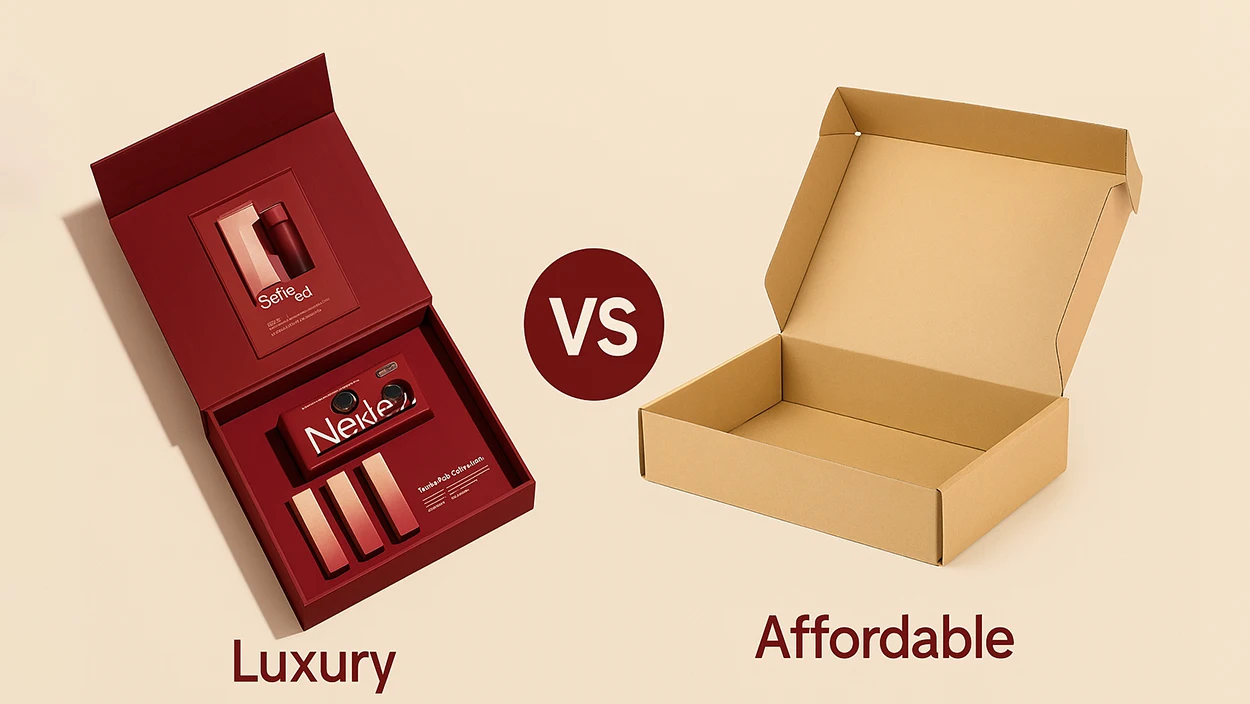 Luxury packaging vs affordable packaging