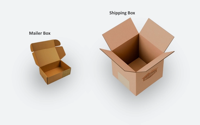 Mailer box vs shipping box